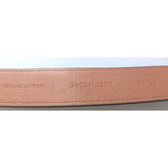 Boconi Mens Leather Dress Belt Dark Brown Size 34 Stretch Panel Dad Classic - Picture 5 of 12